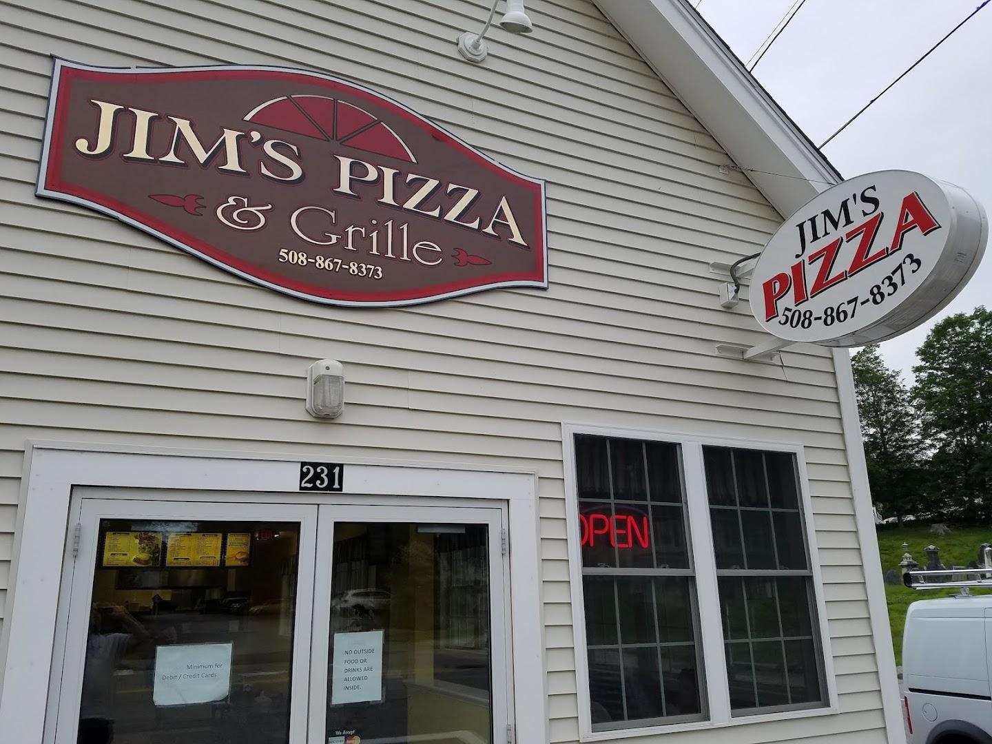 Jim's Pizza Menu